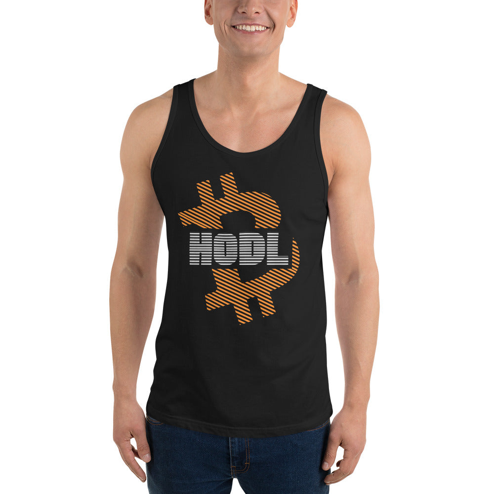 Bitcoin Hodl Stripes Tank printful