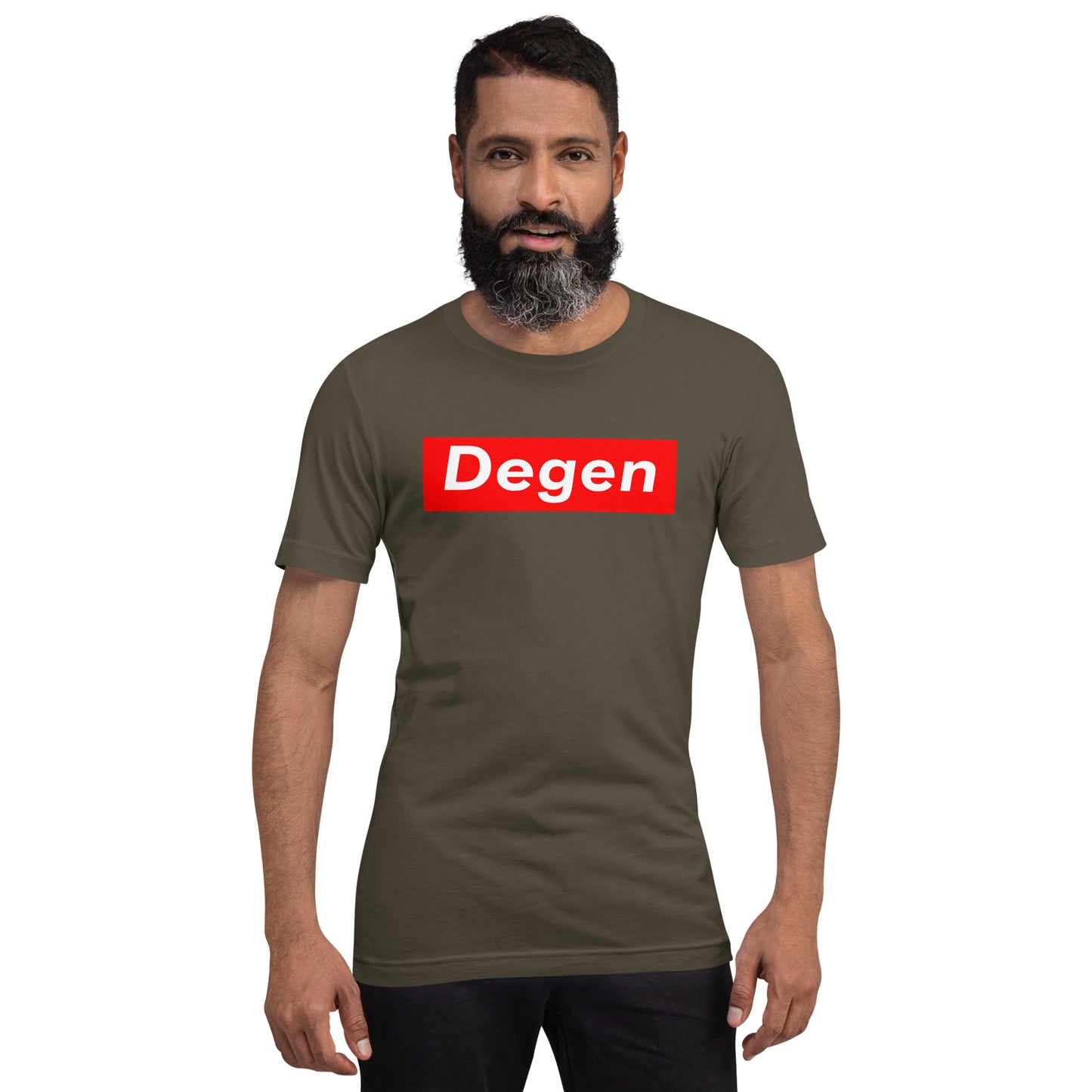 Degen Red Banner T-Shirt Innoutcrypto