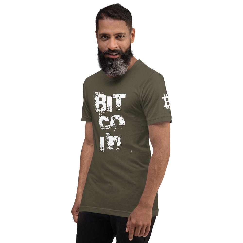 Bitcoin Grunge | Shirts & Tops | bitcoin-grunge-tee | printful