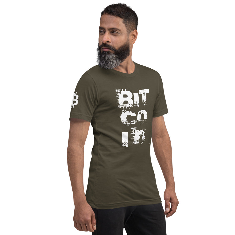 Bitcoin Grunge | Shirts & Tops | bitcoin-grunge-tee | printful