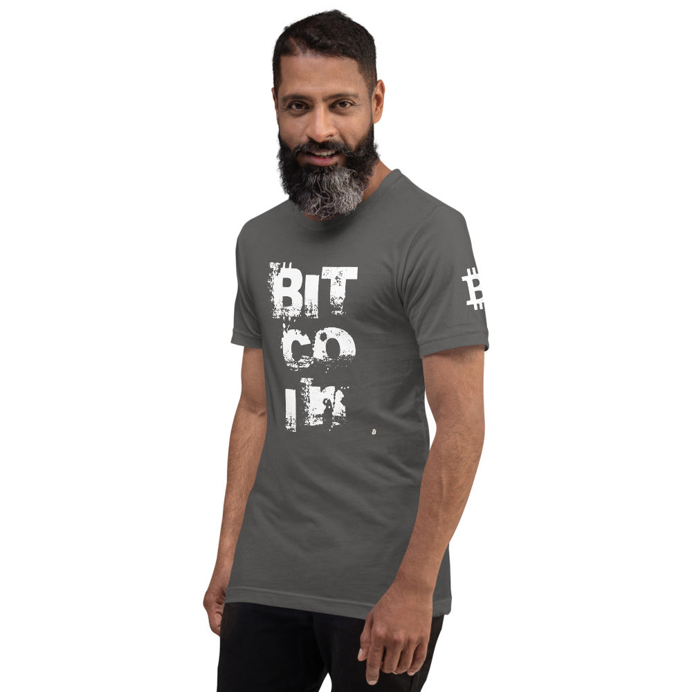Bitcoin Grunge | Shirts & Tops | bitcoin-grunge-tee | printful