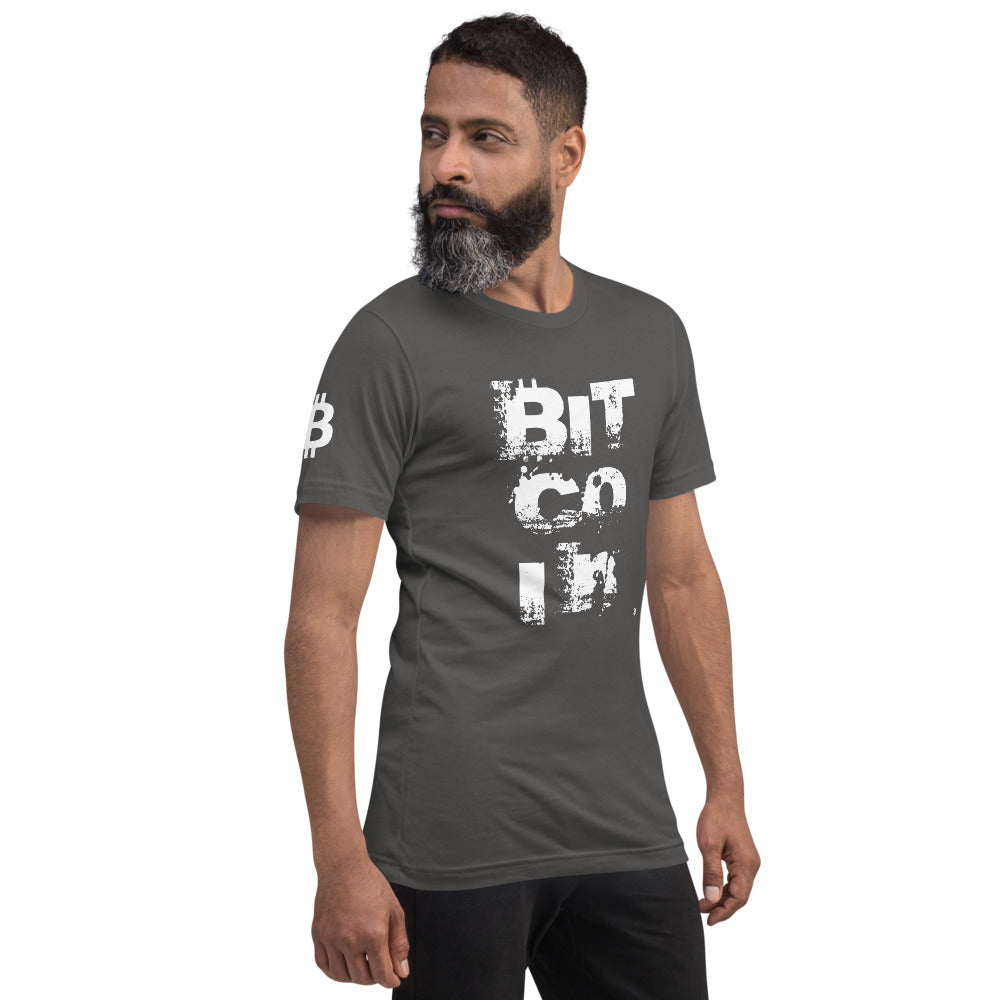 Bitcoin Grunge | Shirts & Tops | bitcoin-grunge-tee | printful