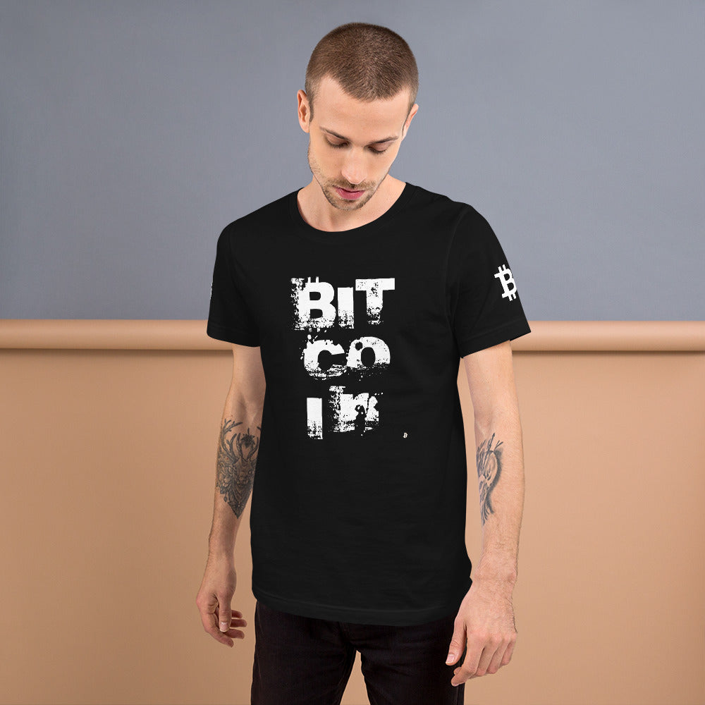 Bitcoin Grunge | Shirts & Tops | bitcoin-grunge-tee | printful