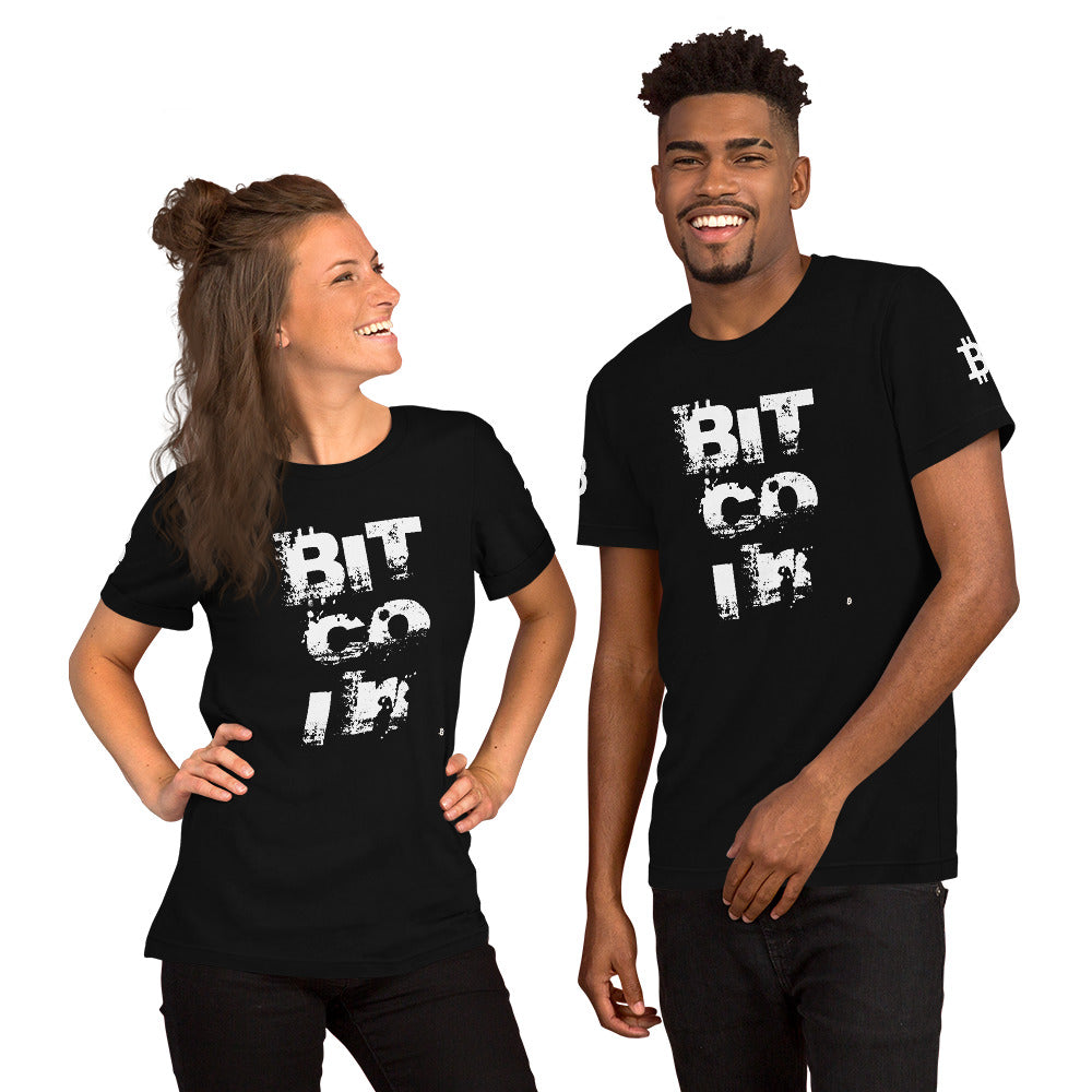 Bitcoin Grunge | Shirts & Tops | bitcoin-grunge-tee | printful