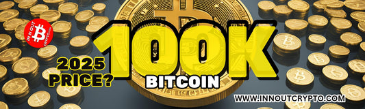 A dynamic image featuring the iconic Bitcoin logo subtly in the background, with the bold text '100K' front and center, celebrating Bitcoin's historic achievement of reaching a $100,000 valuation.