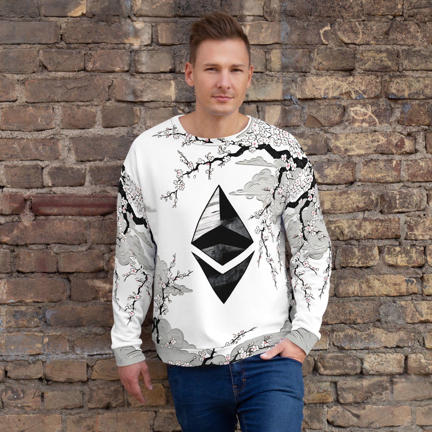 Image of the Winter Crypto Collection at Innoutcrypto.com, displaying a variety of warm apparel like hoodies, sweaters, and hooded blankets, all adorned with cryptocurrency themes.