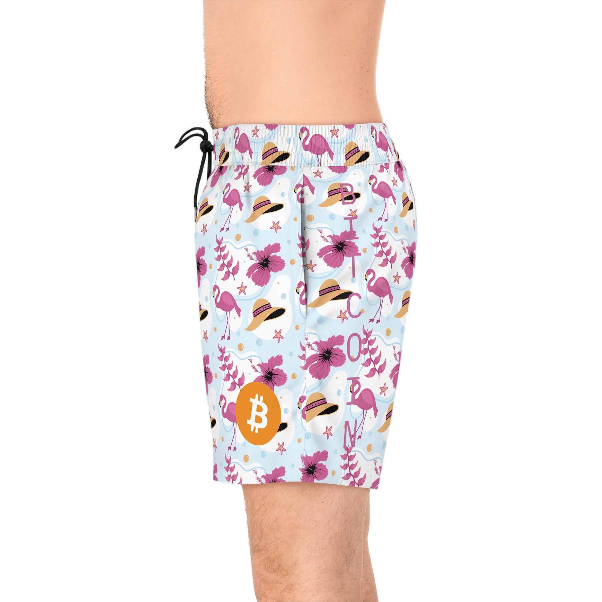 Bitcoin Flamingo Swim Trunk In N Out Crypto