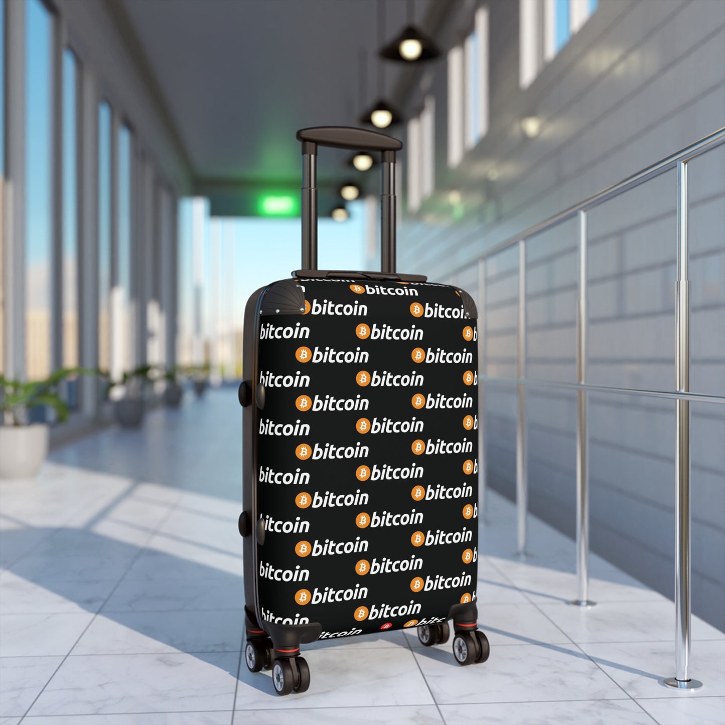 Bitcoin Night Cool Suitcase Printify