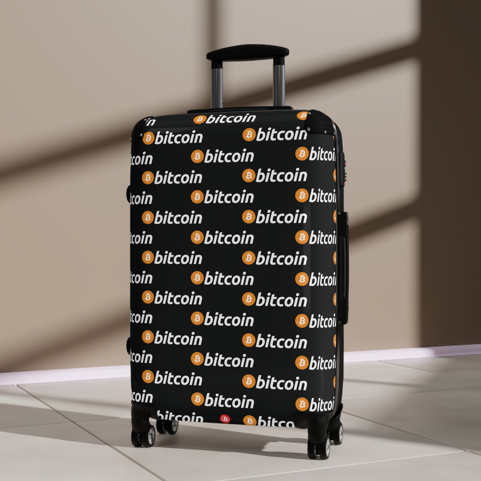 Bitcoin Night Cool Suitcase Printify