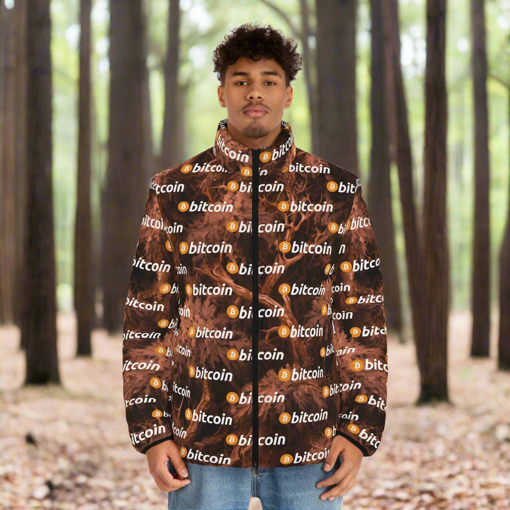 Bitcoin Mossy Oak Camo Puffer Jacket InNOutCrypto