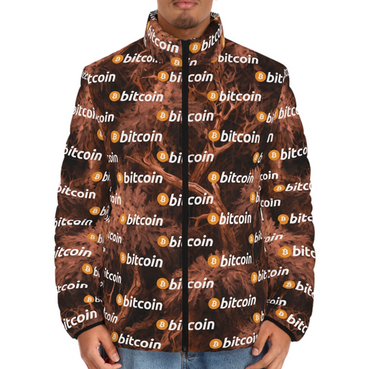 Bitcoin Mossy Oak Camo Puffer Jacket InNOutCrypto