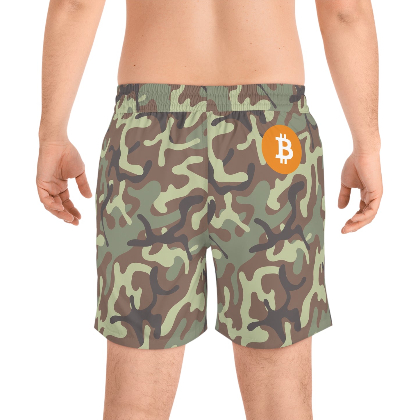 Bitcoin Camo Army Swim Trunk In N Out Crypto