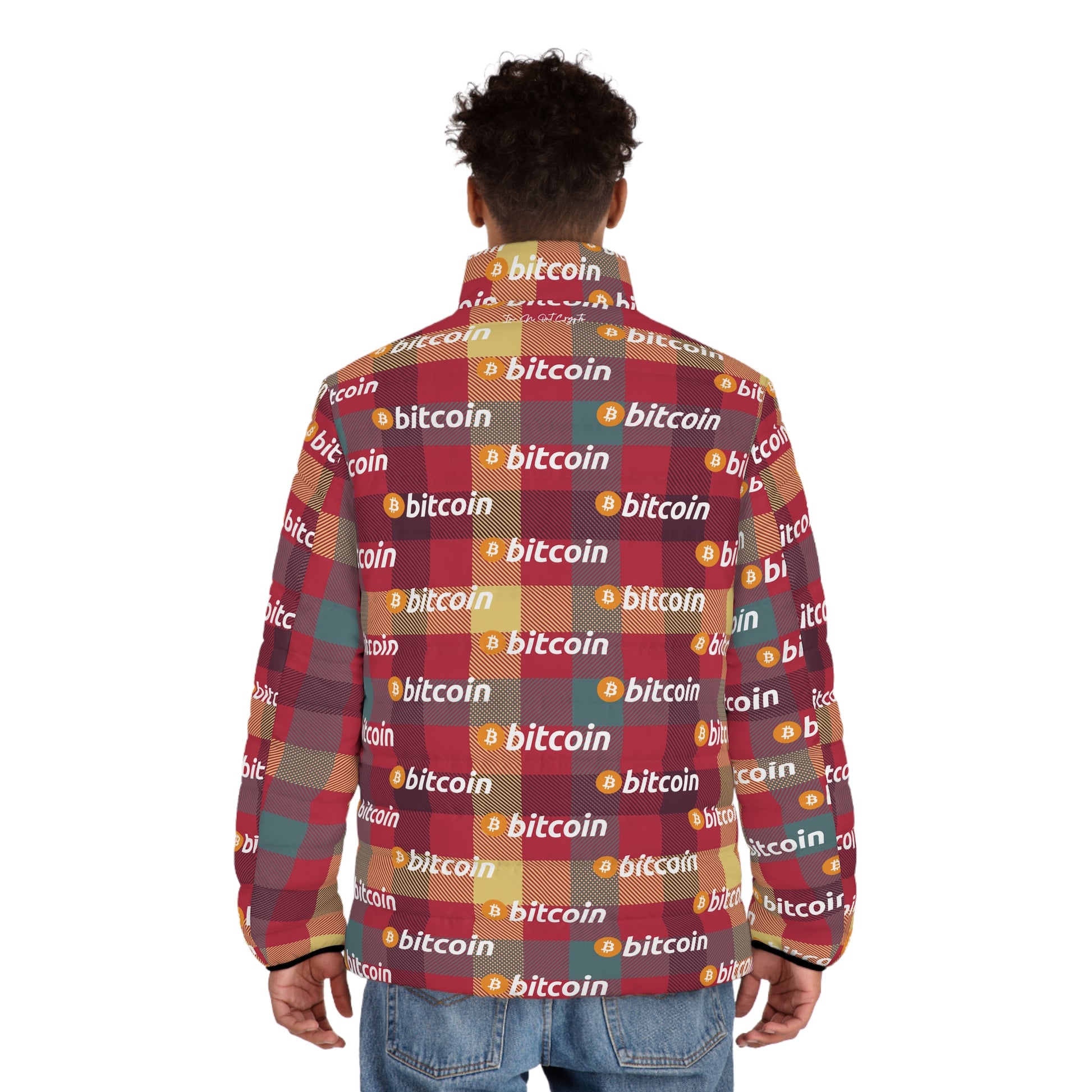 Bitcoin Tartan London Puffer Jacket InNOutCrypto