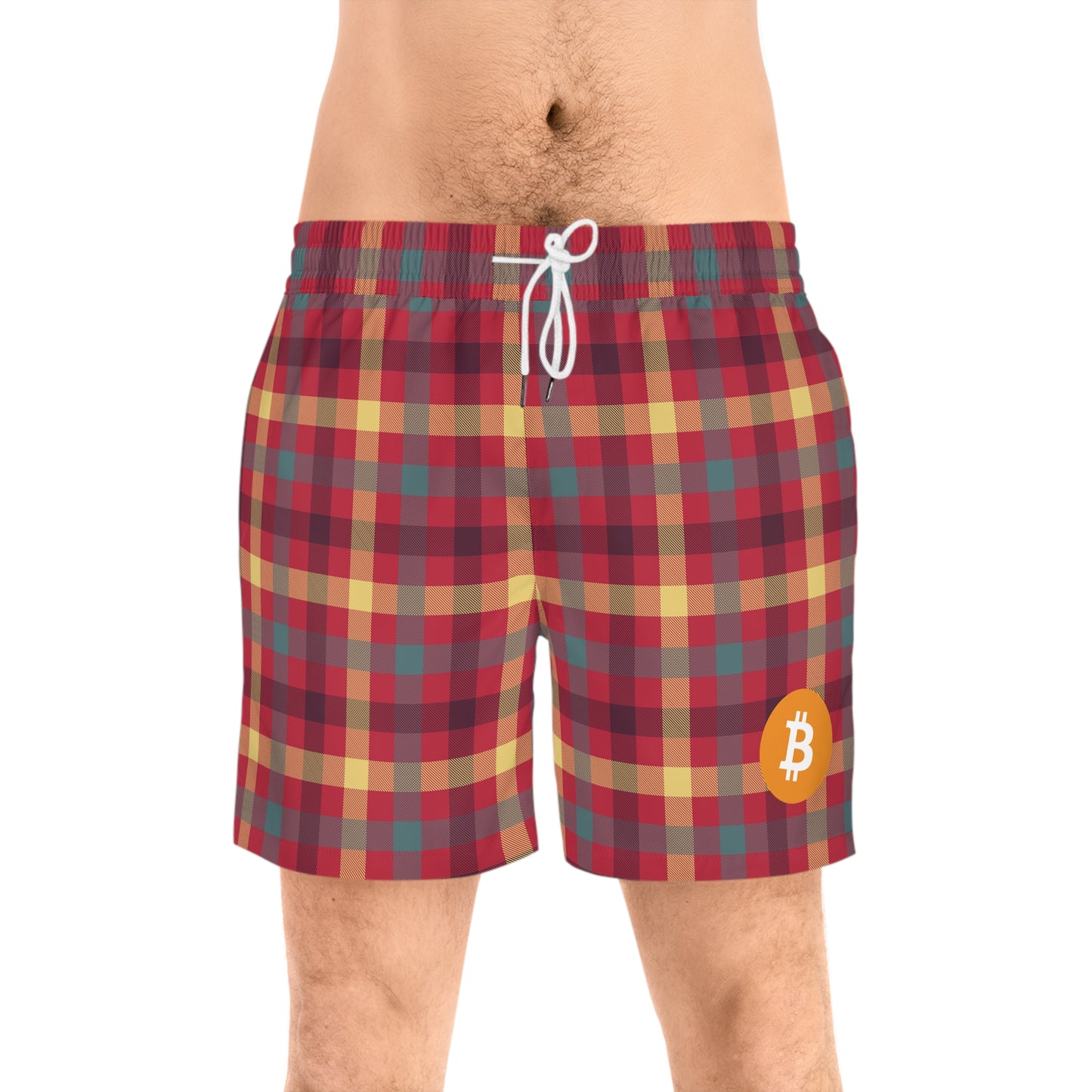 Bitcoin Tartan Swim Trunk In N Out Crypto