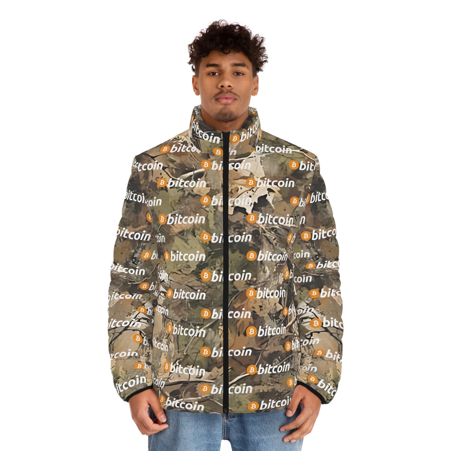 Bitcoin Caccia Puffer Jacket Printify