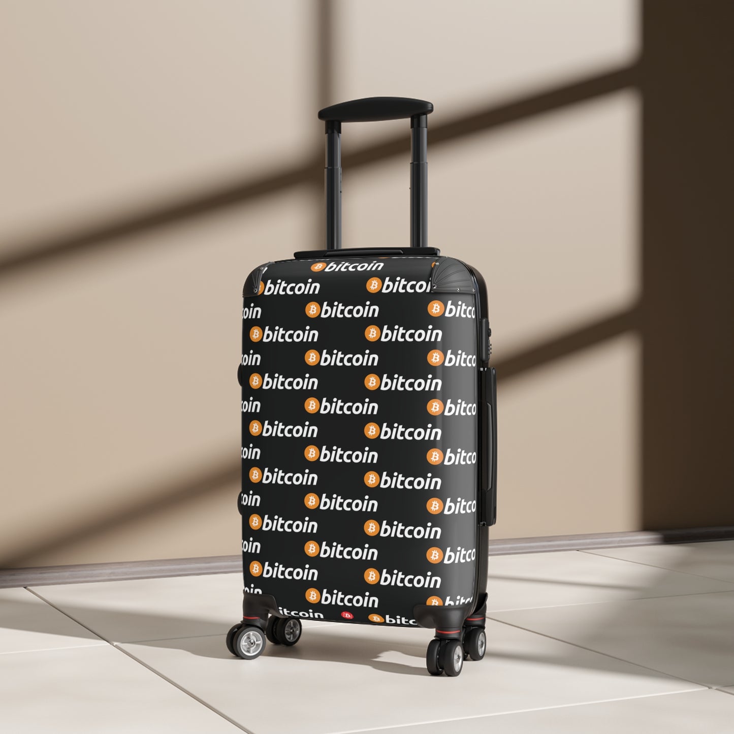 Bitcoin Night Cool Suitcase Printify