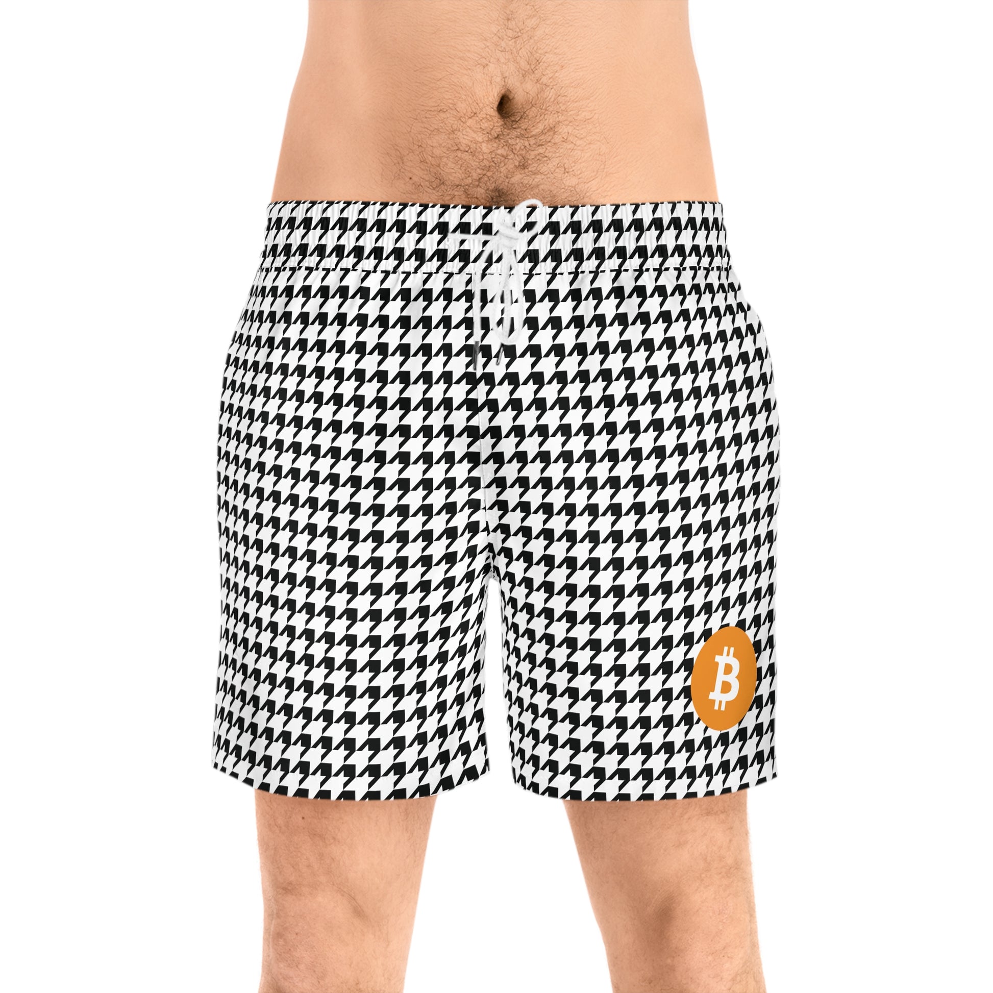 Bitcoin Classic Houndstooth Swim Trunk In N Out Crypto