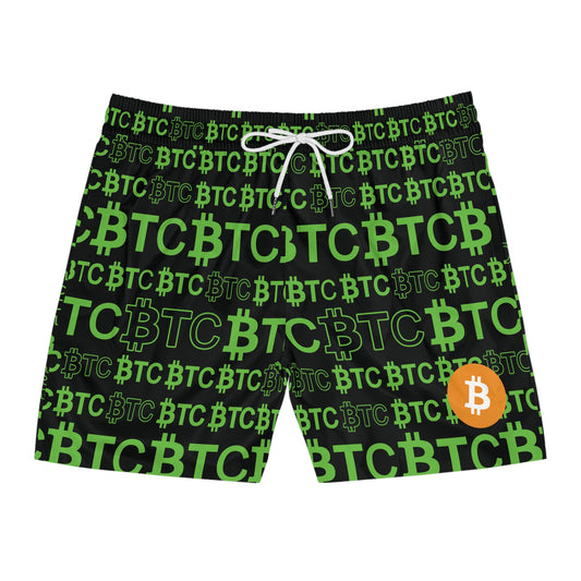 Bitcoin Dubai Green Swim Trunk