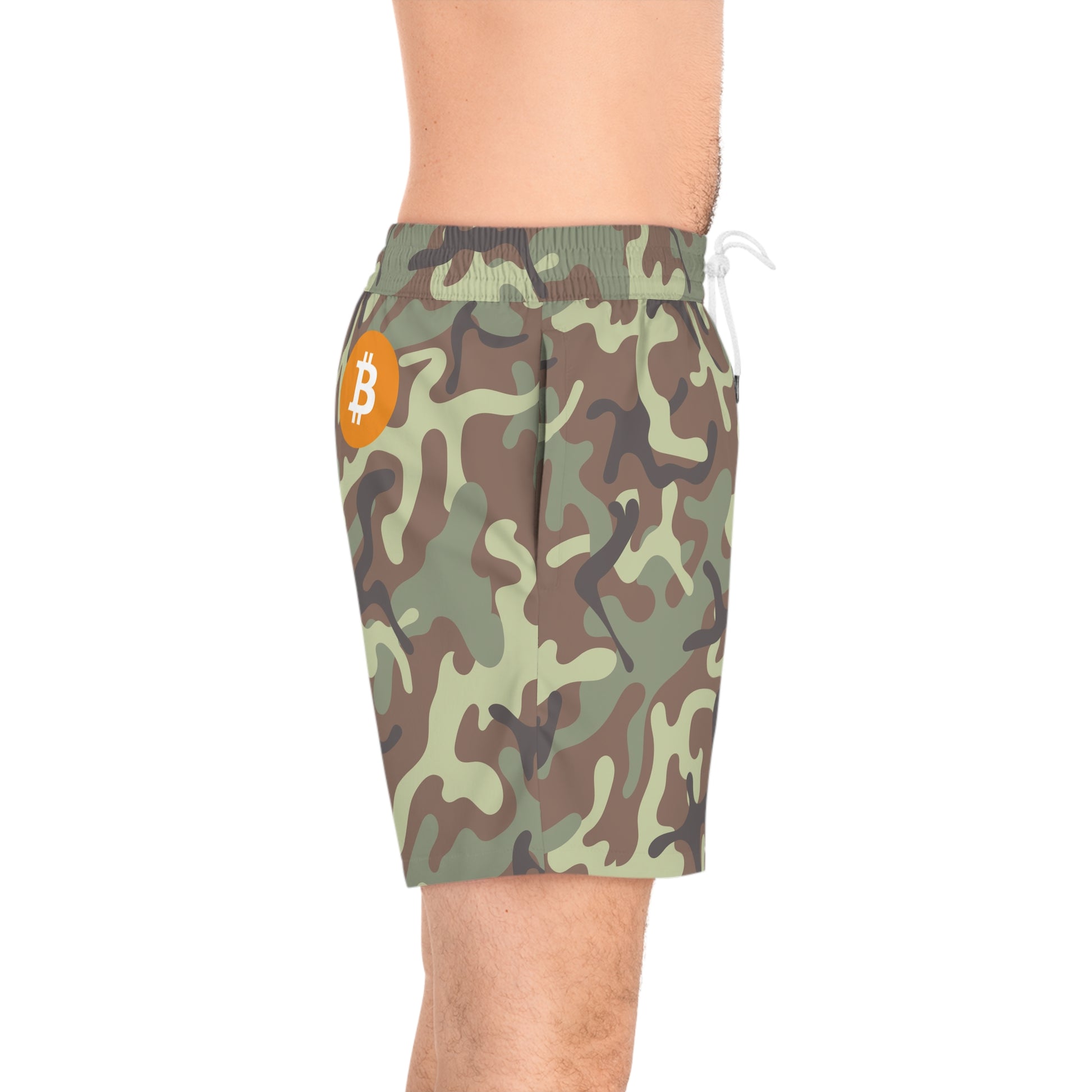 Bitcoin Camo Army Swim Trunk In N Out Crypto