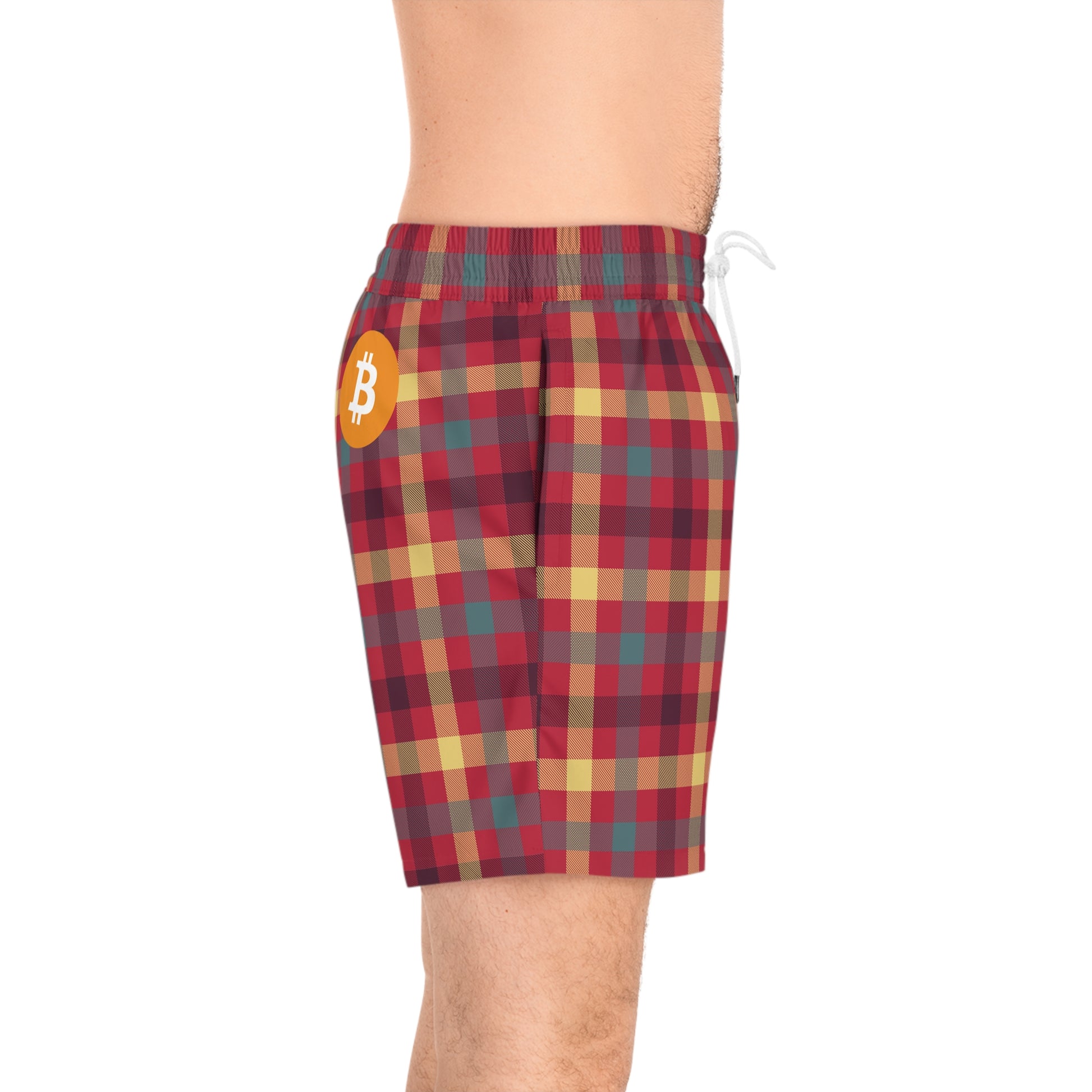 Bitcoin Tartan Swim Trunk In N Out Crypto