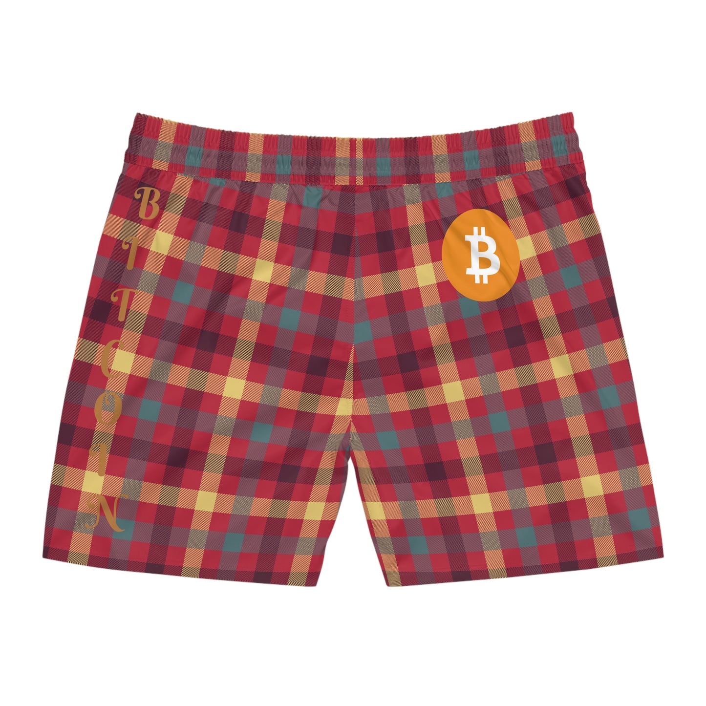 Bitcoin Tartan Swim Trunk In N Out Crypto