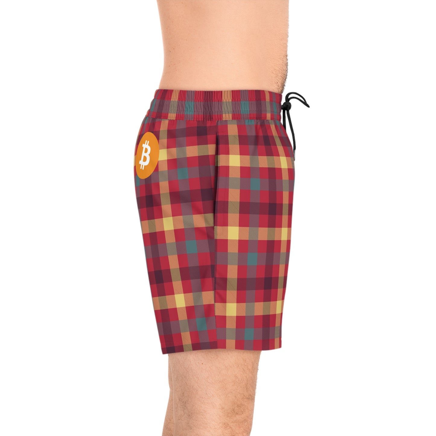 Bitcoin Tartan Swim Trunk In N Out Crypto