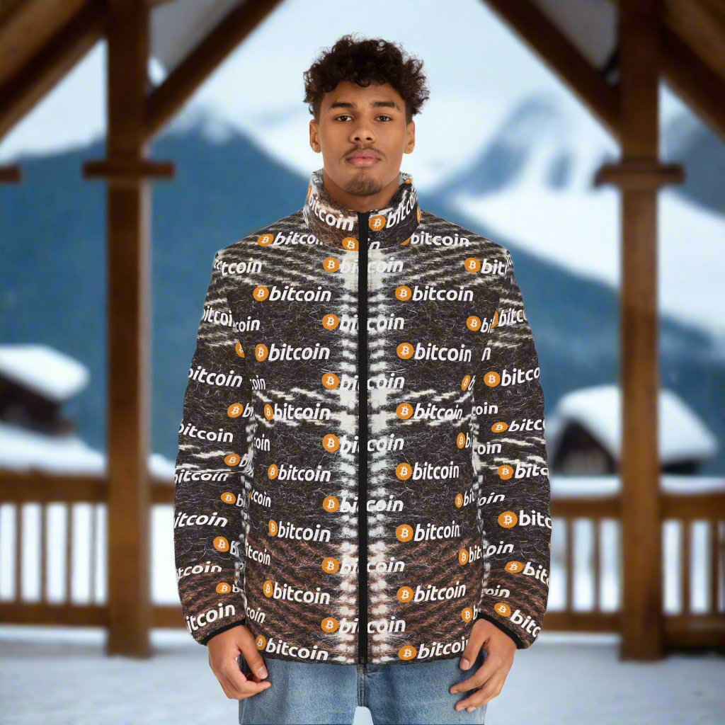 Bitcoin Plaid Puffer Jacket InNOutCrypto