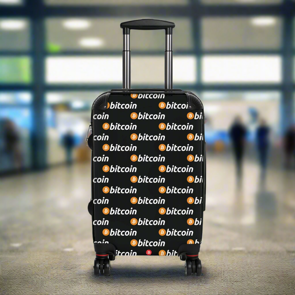 Bitcoin Night Cool Suitcase Printify