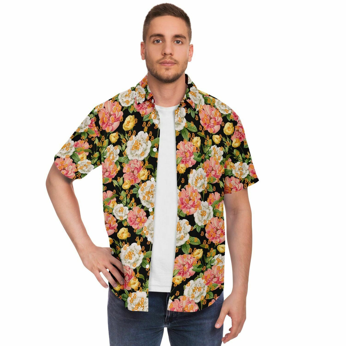 Bitcoin Floral Shirt