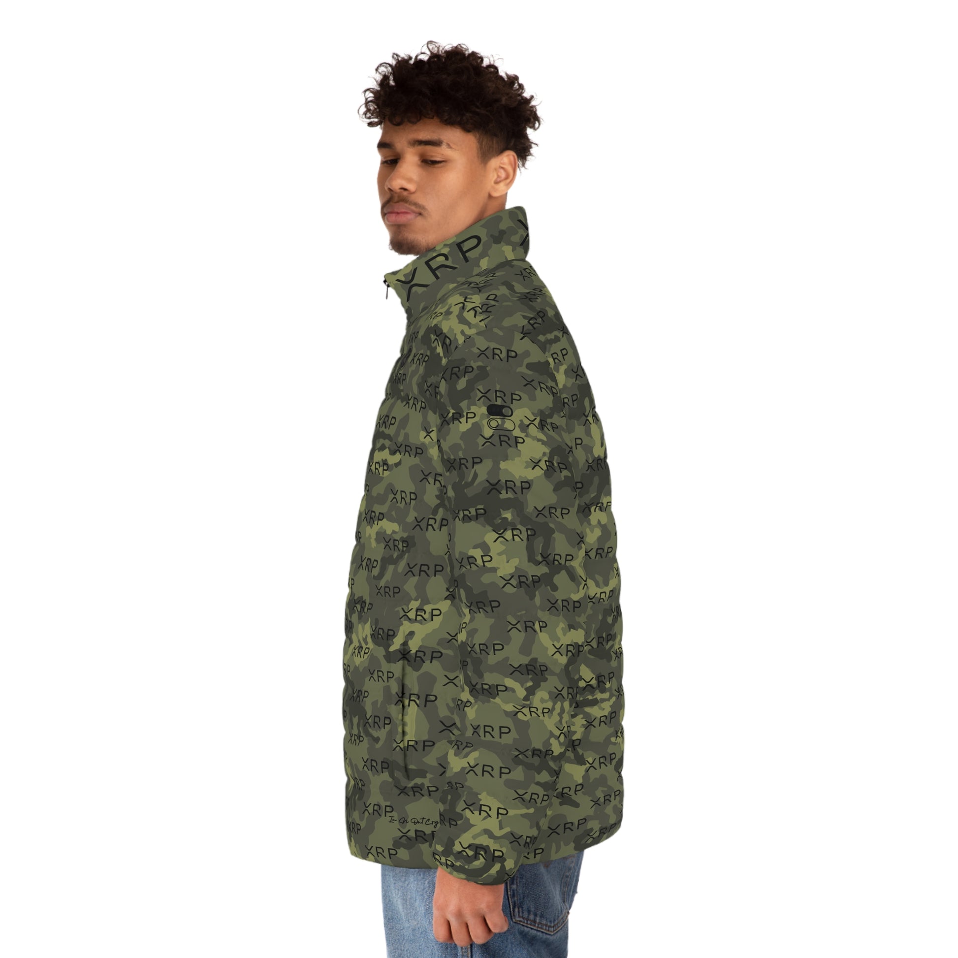 Xrp Army Camouflage Puffer Jacket Printify