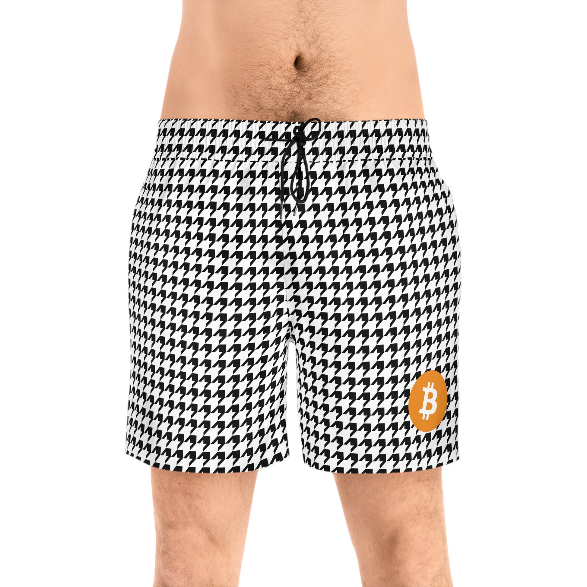 Bitcoin Classic Houndstooth Swim Trunk In N Out Crypto