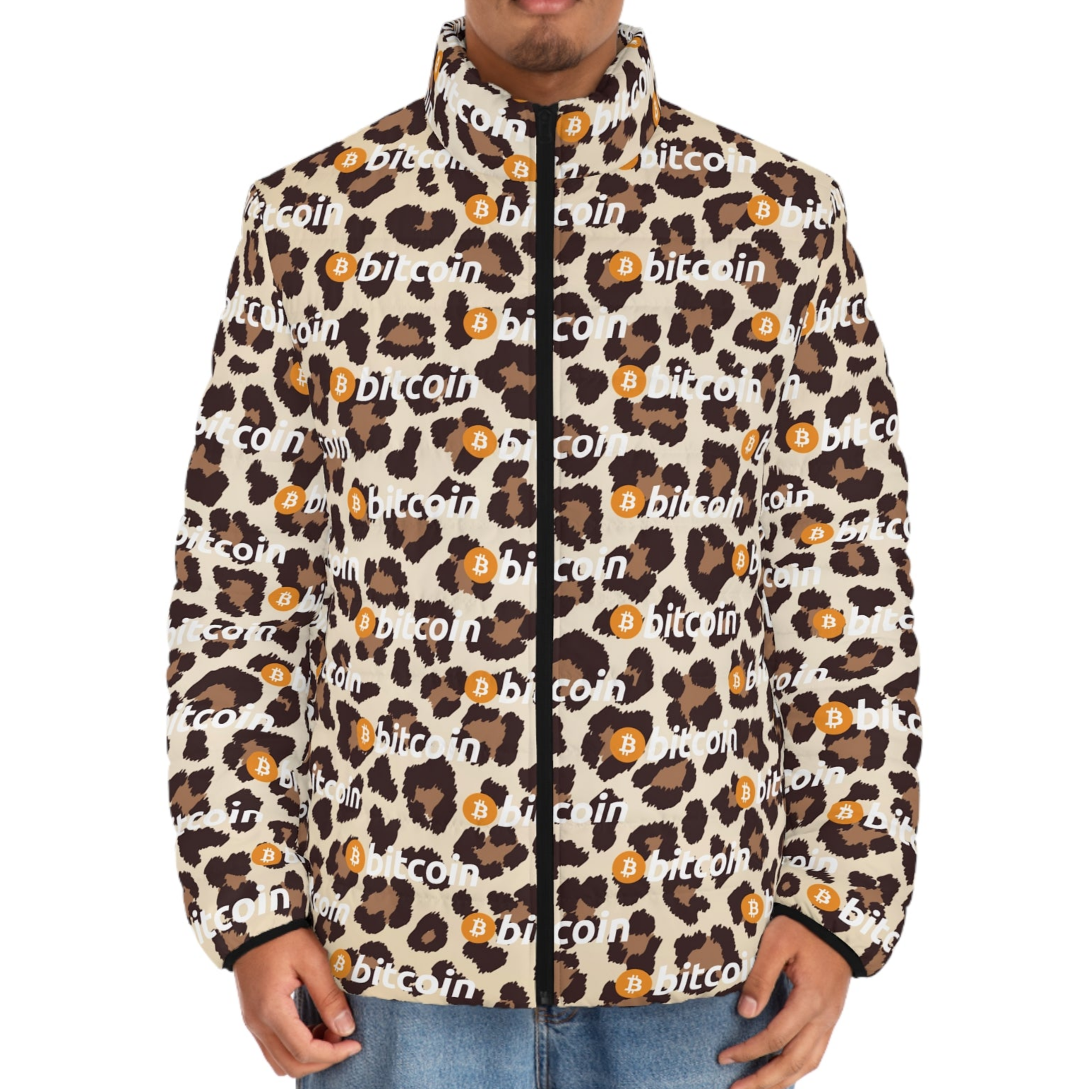 Bitcoin Leopard Puffer Jacket InNOutCrypto