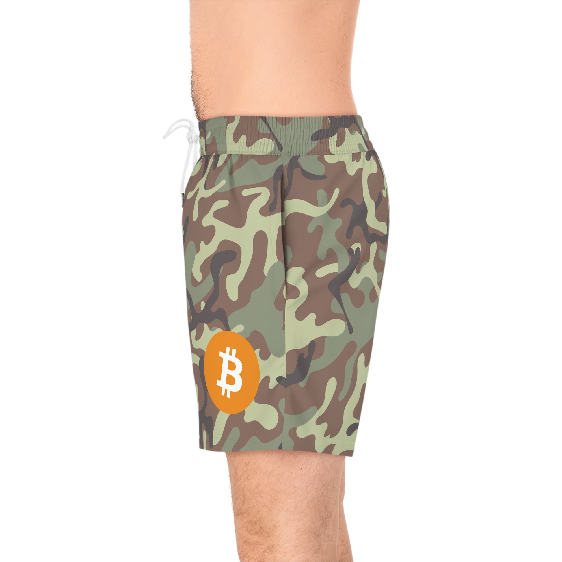 Bitcoin Camo Army Swim Trunk In N Out Crypto