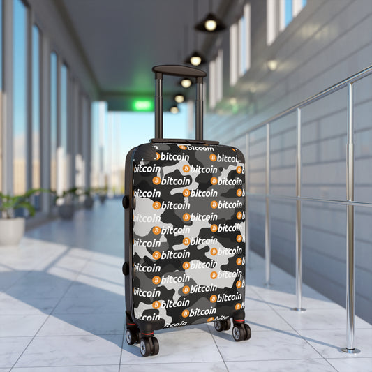 Bitcoin Urban Camo Suitcase Printify