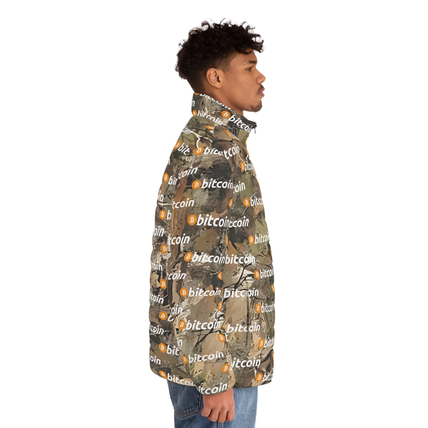 Bitcoin Caccia Puffer Jacket Printify