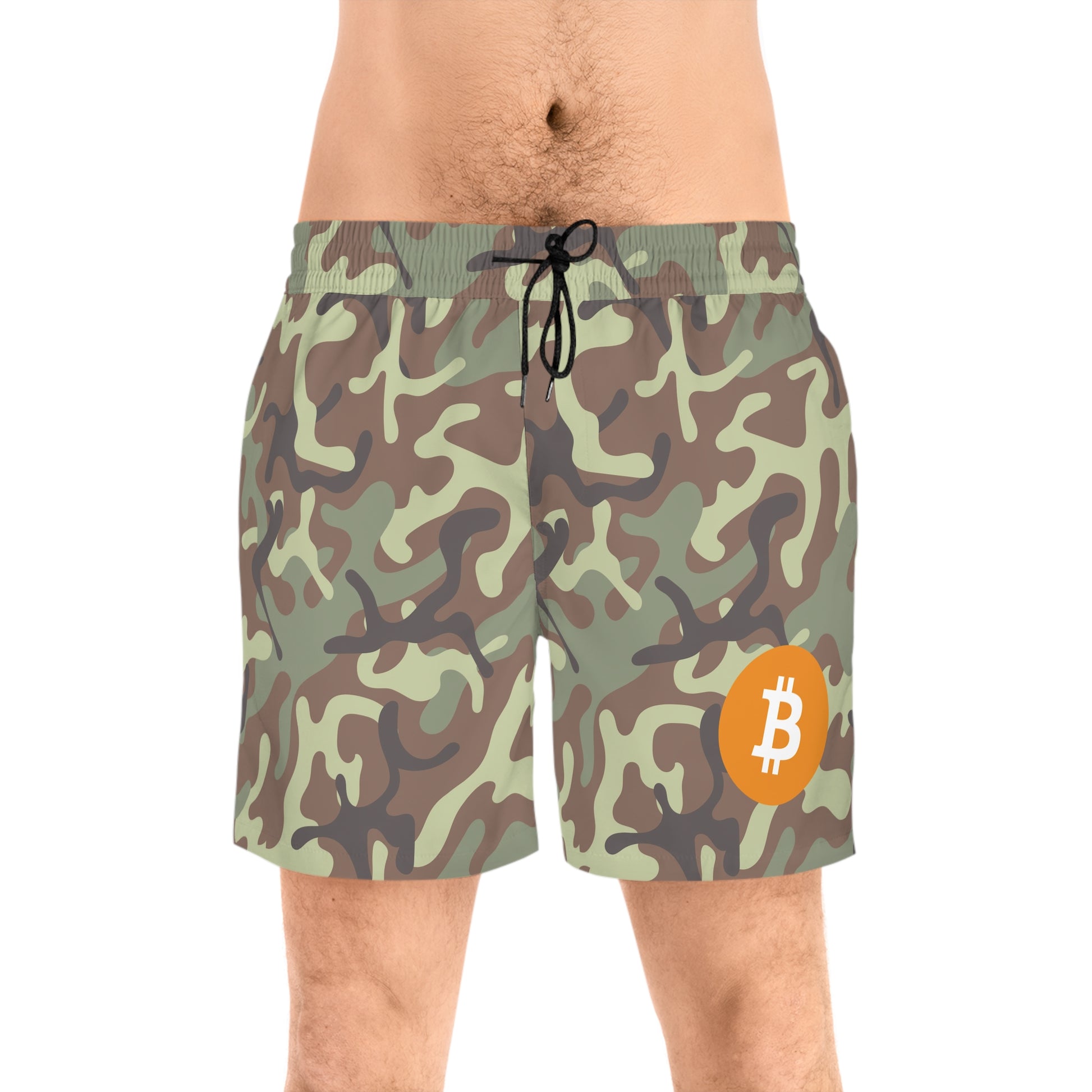 Bitcoin Camo Army Swim Trunk In N Out Crypto