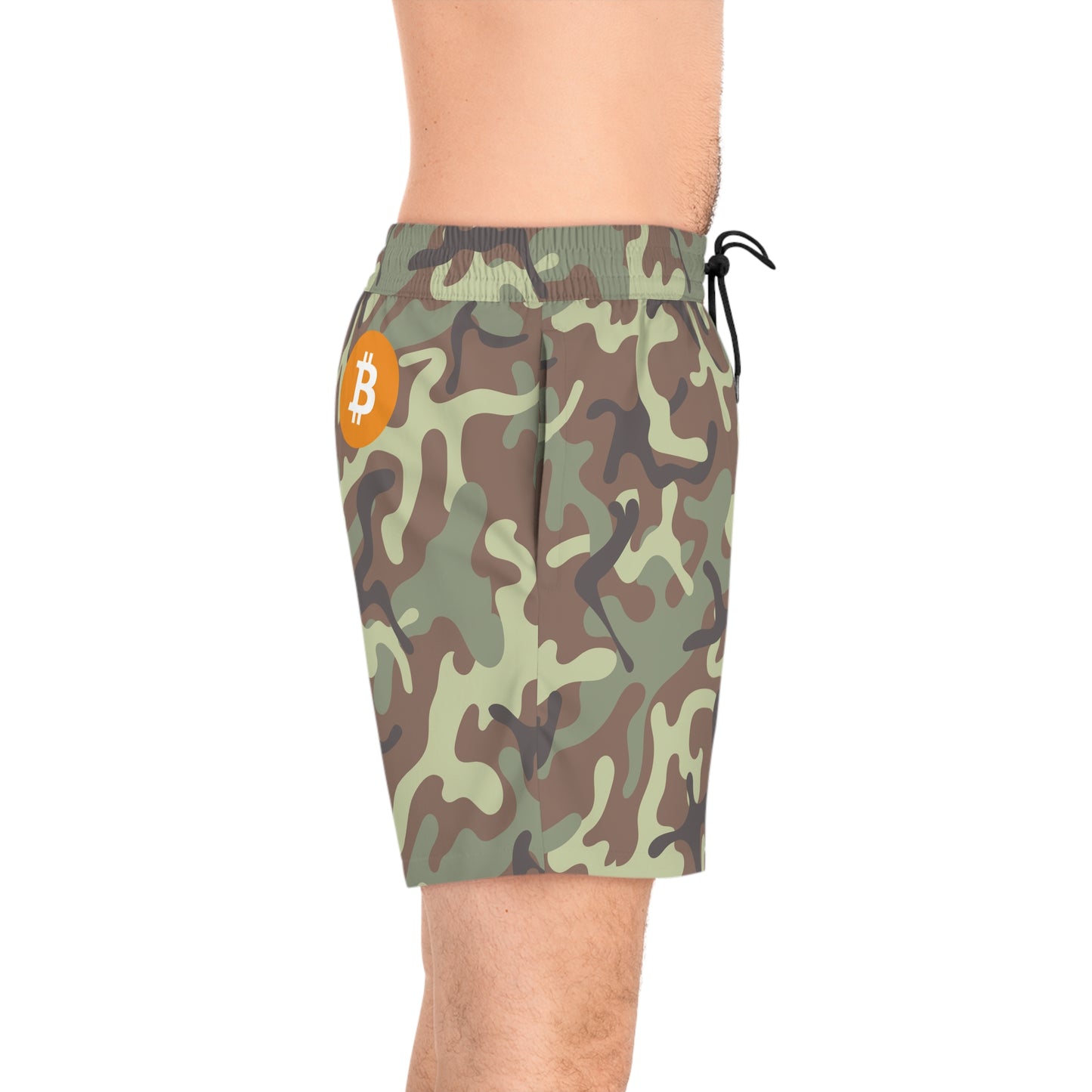 Bitcoin Camo Army Swim Trunk In N Out Crypto