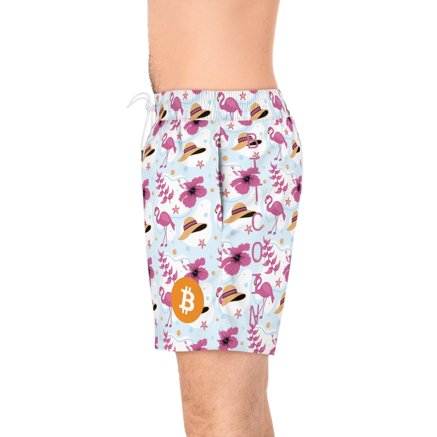 Bitcoin Flamingo Swim Trunk In N Out Crypto