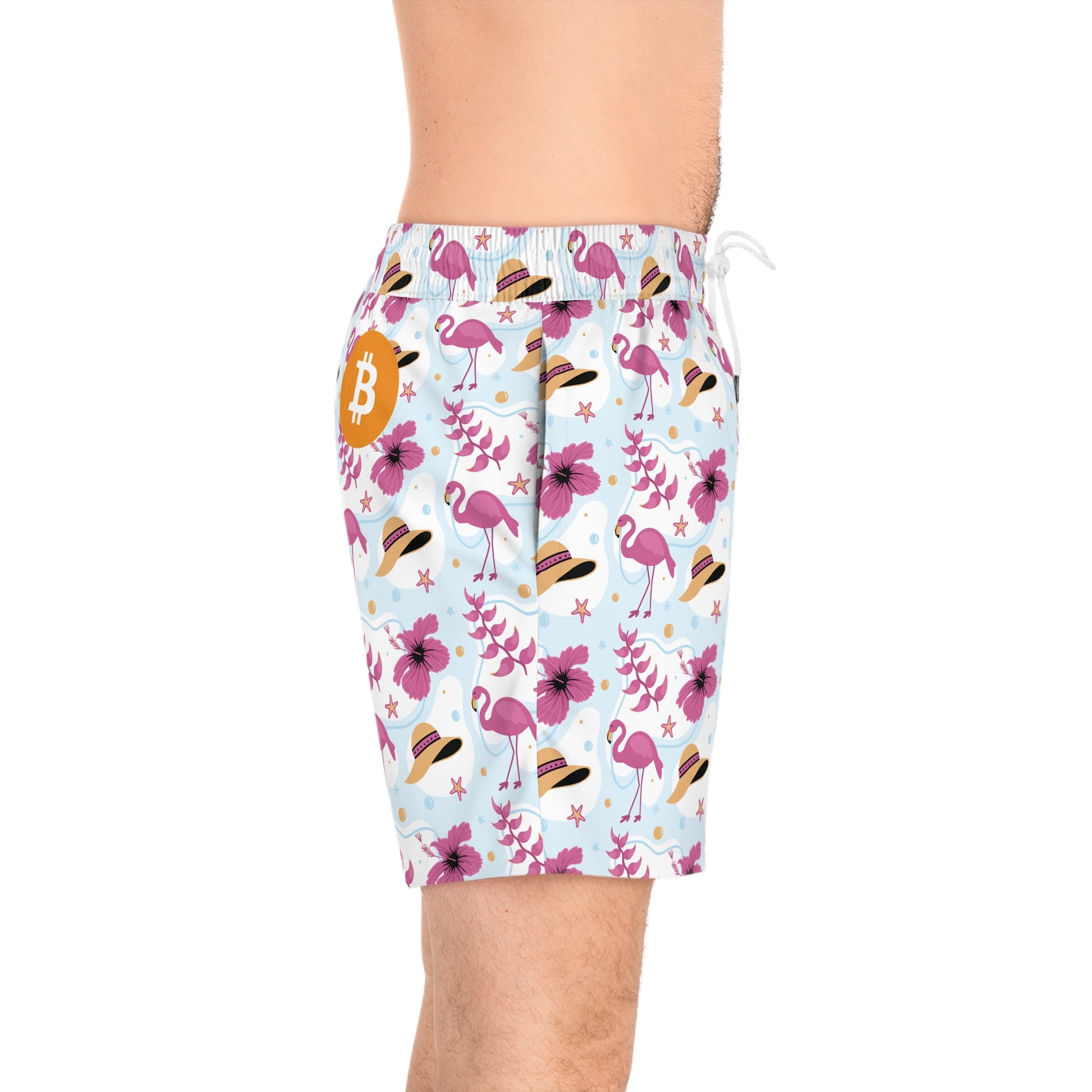 Bitcoin Flamingo Swim Trunk In N Out Crypto