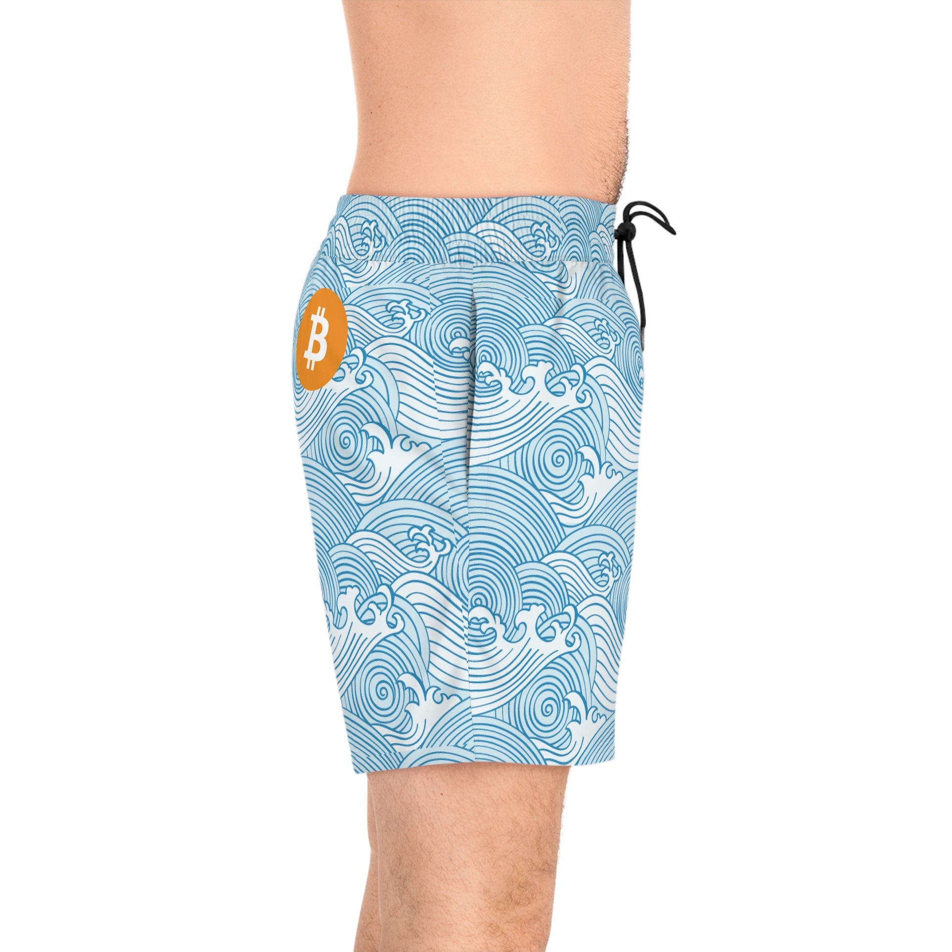 Bitcoin Light Waves Swim Trunk In N Out Crypto