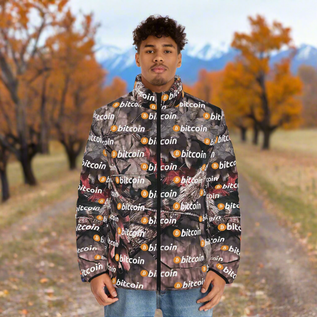 Bitcoin Hunter Camo Puffer Jacket InNOutCrypto