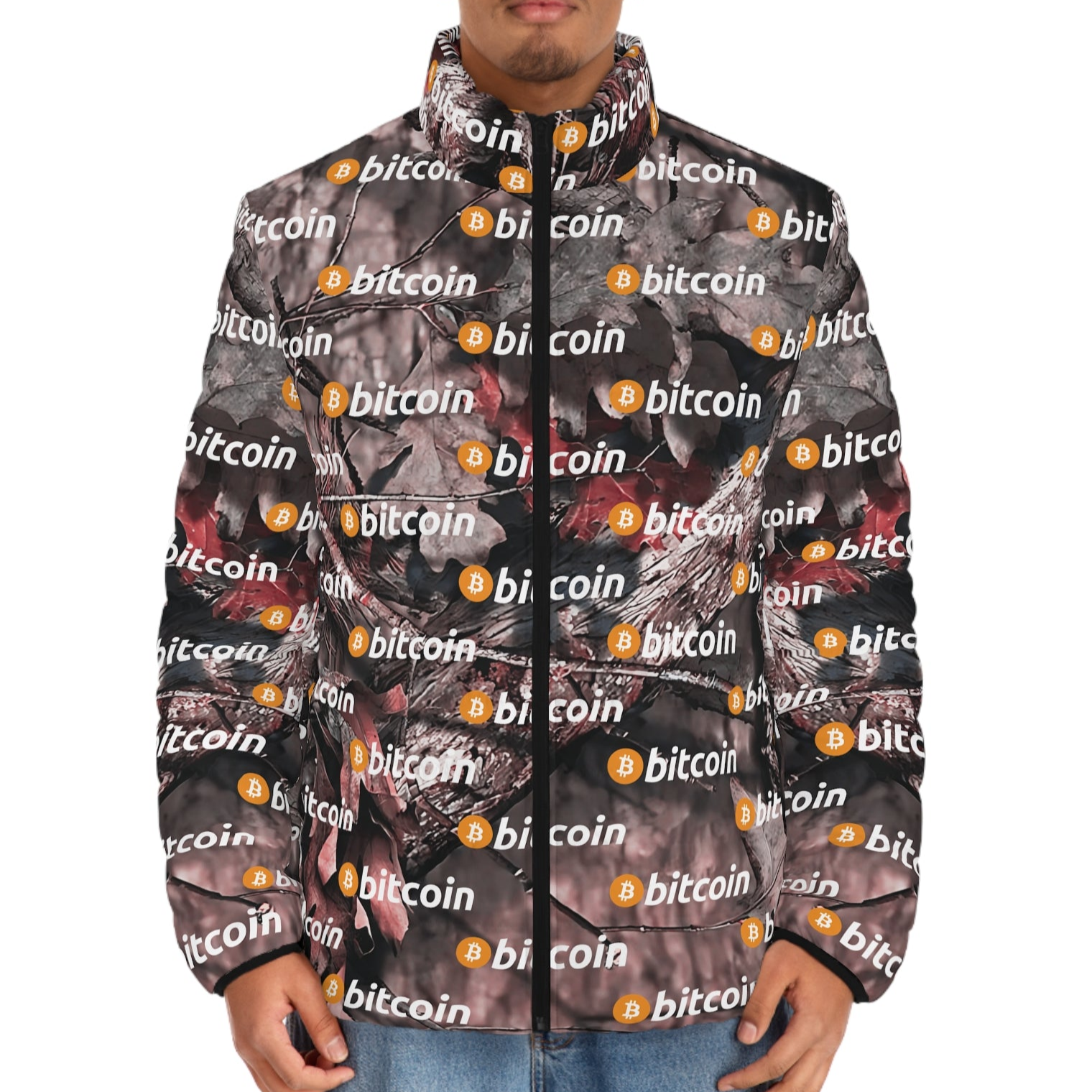 Bitcoin Hunter Camo Puffer Jacket InNOutCrypto