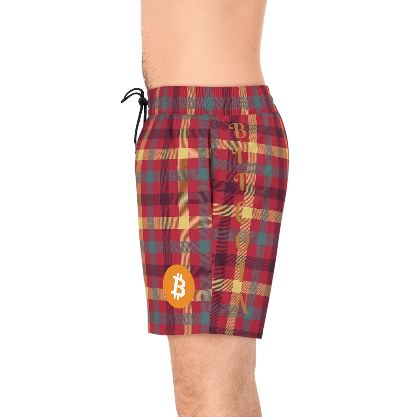 Bitcoin Tartan Swim Trunk In N Out Crypto