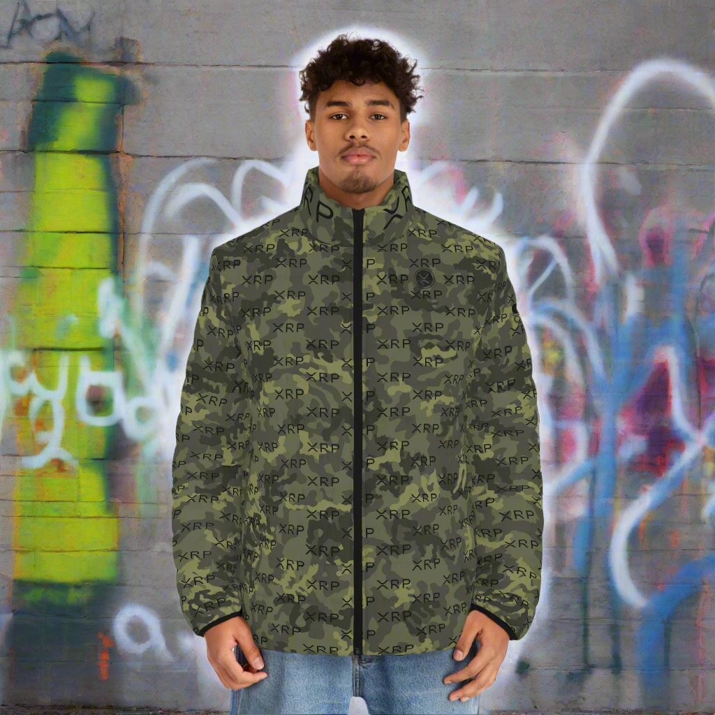 Xrp Army Camouflage Puffer Jacket InNOutCrypto