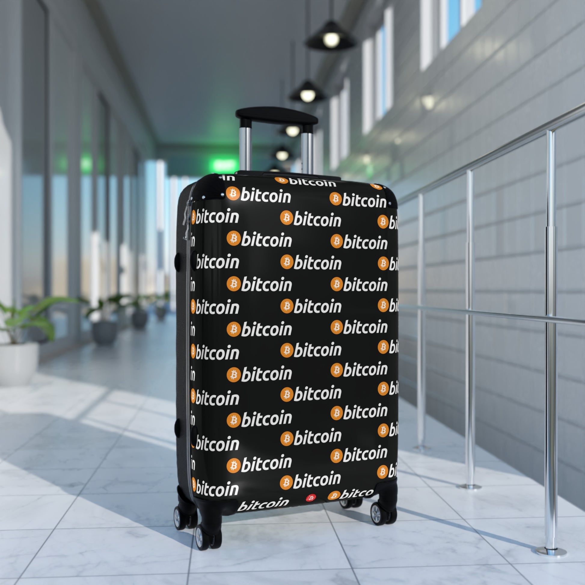 Bitcoin Night Cool Suitcase Printify