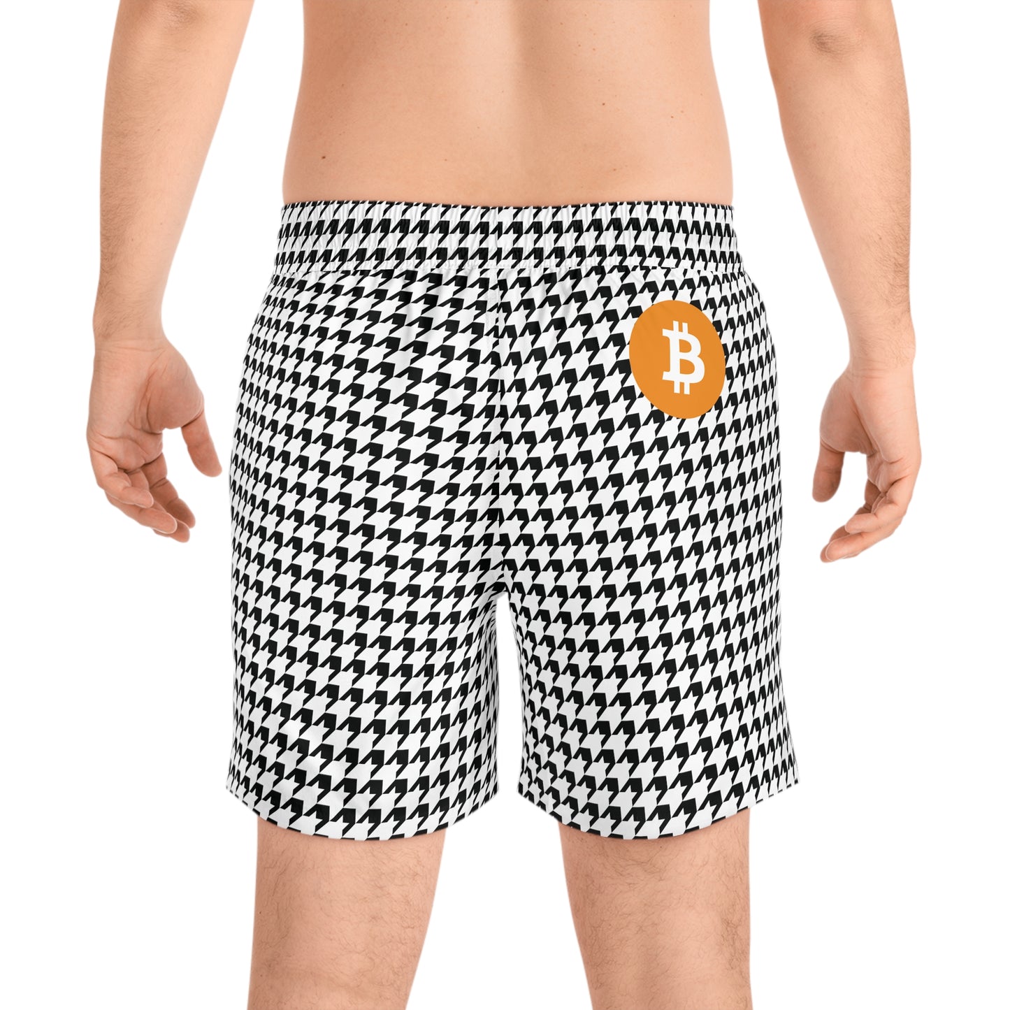 Bitcoin Classic Houndstooth Swim Trunk In N Out Crypto