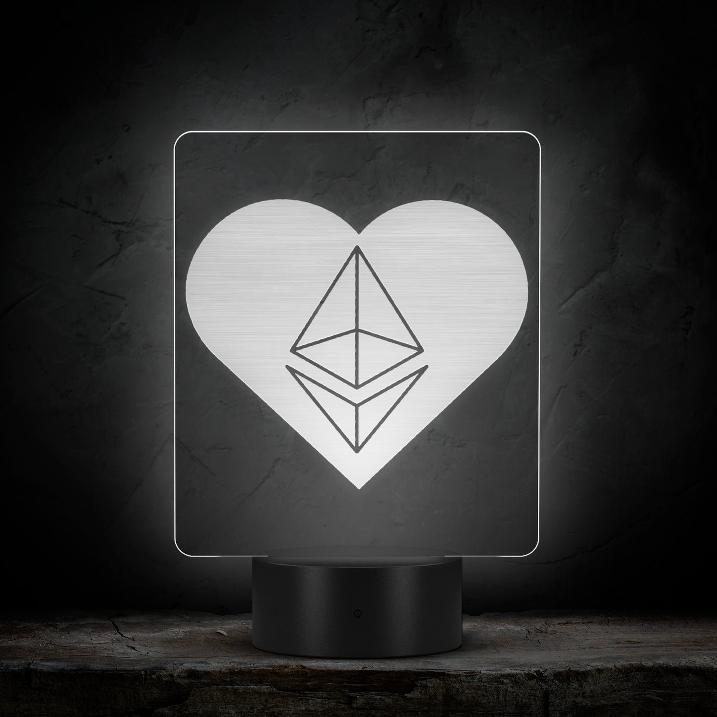 Ethereum Heart Led Sign