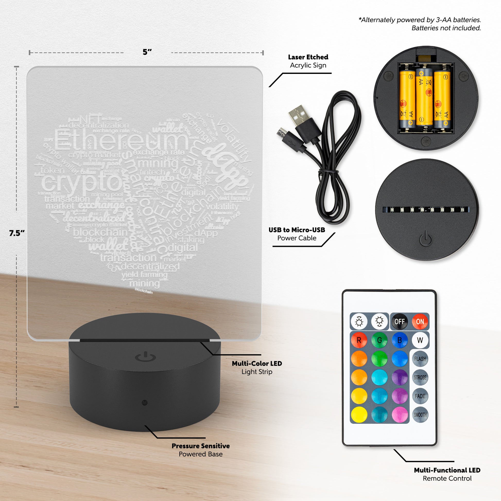 Ethereum  Words Hearth Led Sign In N Out Crypto