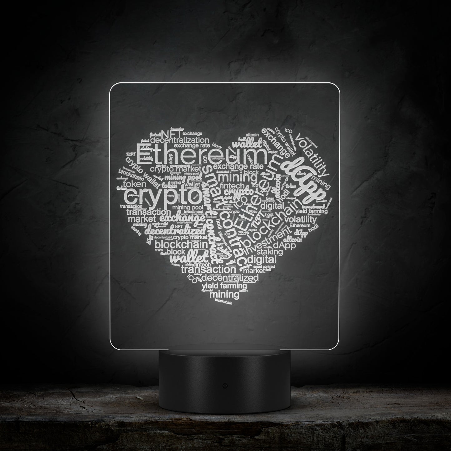 Ethereum  Words Hearth Led Sign In N Out Crypto