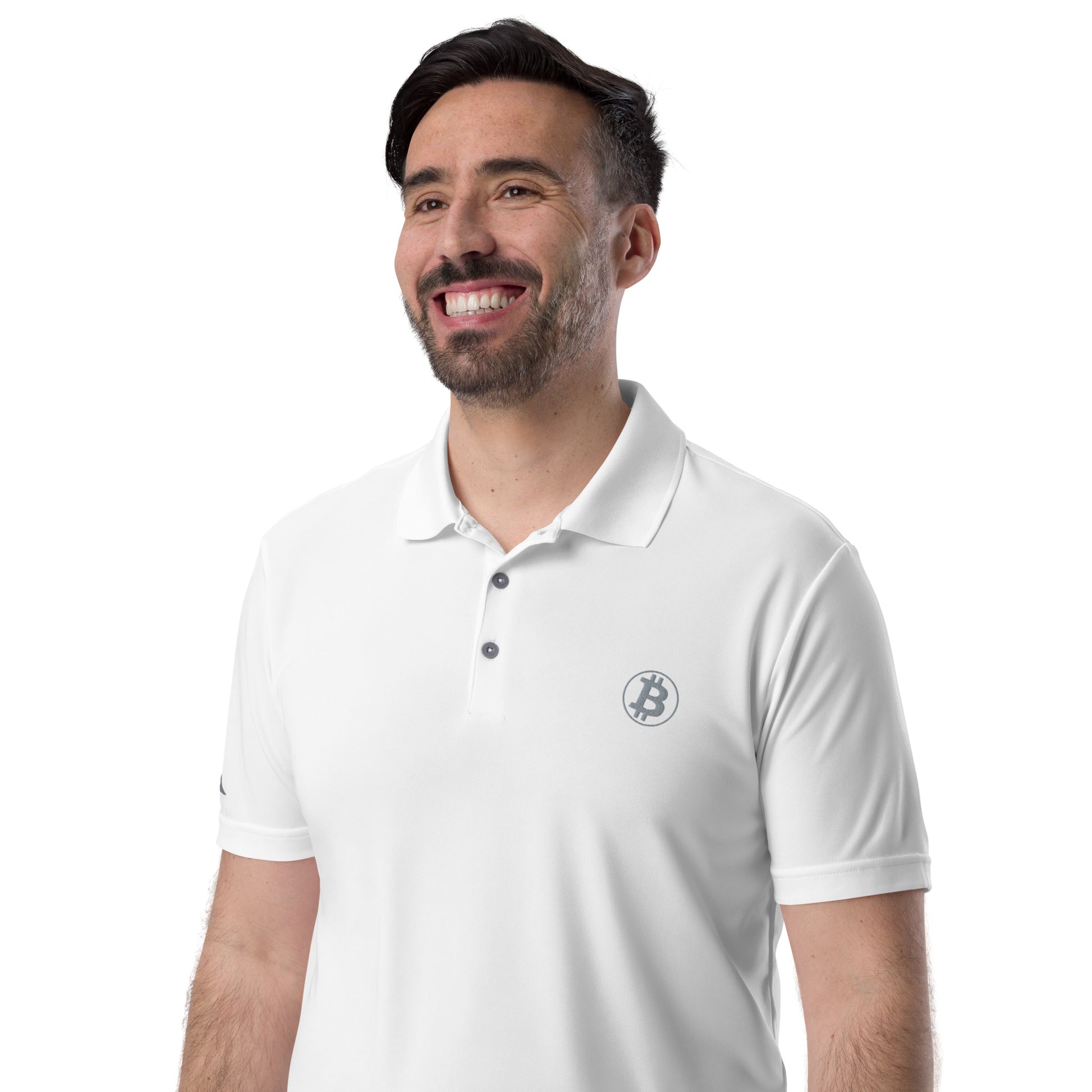 Bitcoin Adidas Performance Polo Shirt InNOutCrypto